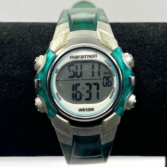 Turquoise Marathon Digital Watch - Picture 1 of 3